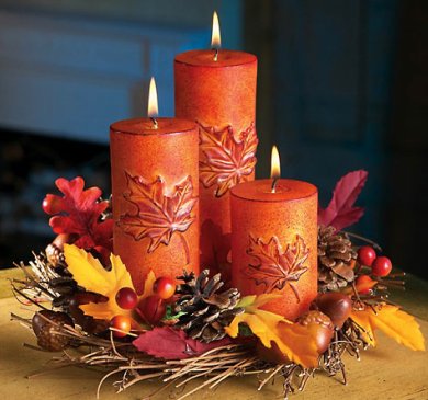 Thanksgiving Day Centerpieces Candle Decorations